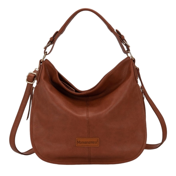 MONTANA WEST Designer Vegan Leather Hobo Crossbody Shoulder Handbag - Picture 3 of 7